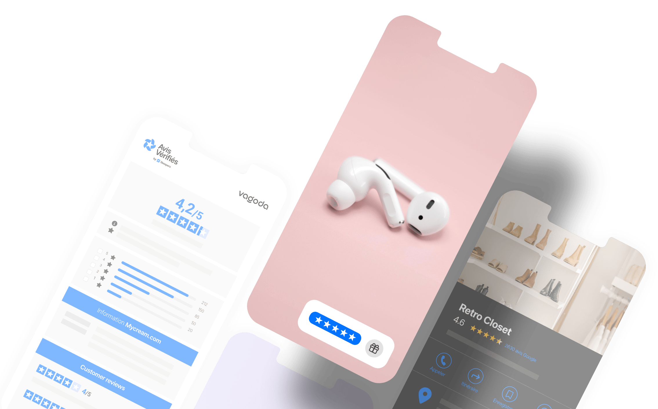 écouteurs fond rose